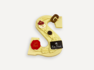 Chocoladeletter groot (wit)